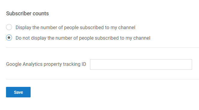 youtube Subscriber counts hide